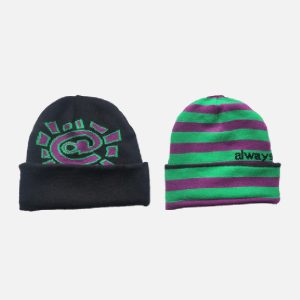 Adwysd Reversible Cuff Beanie Purple/Green