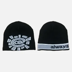 Adwysd Reversible No Cuff Beanie Black/Silver